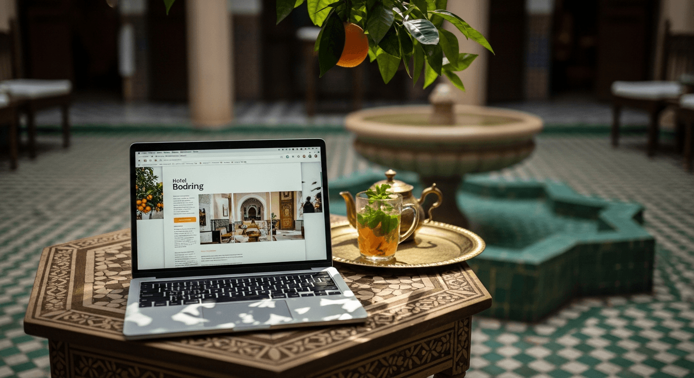 Créer un site web pour votre hôtel ou riad au Maroc : guide + prix